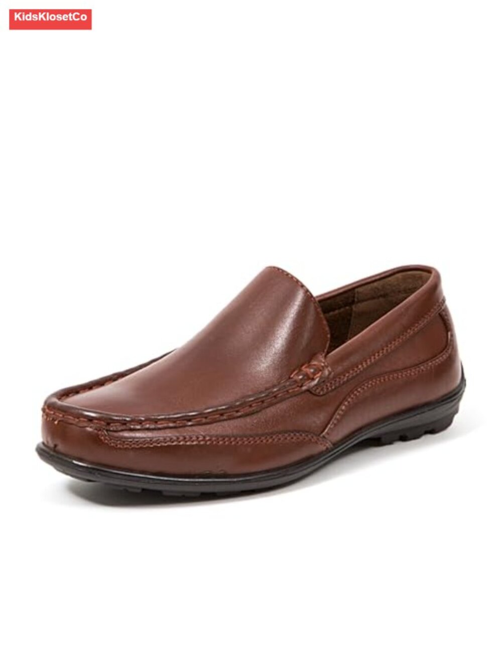 Boys Moc Toe Slip On Loafer Dress Shoe Synthetic